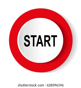 start icon. Internet button. Vector illustration.
