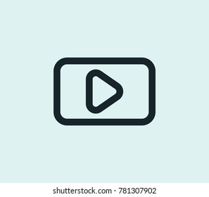Start icon line isolated on clean background. Play concept drawing icon line in modern style. Vector illustration for your web site mobile logo app UI design.