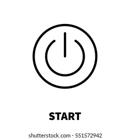 Start icon or logo in modern line style. High quality black outline pictogram for web site design and mobile apps. Vector illustration on a white background.
