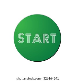 Start icon on green round button
