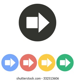 Start  icon  on white background. Vector illustration.