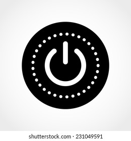 Start icon , power button Isolated on White Background