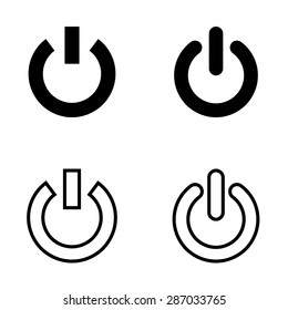 Start Icon . Power Button . Vector Illustration