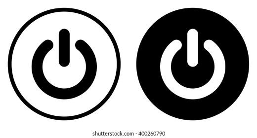 Start icon or power button . Vector illustration
