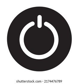 Start icon. Power icon. Vector illustration of power button symbol icon.