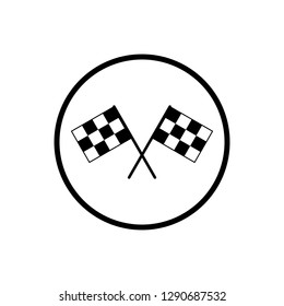 Start icon. Race flag icon. Competition sport flag line vector icon. Racing flag. Start finish flag