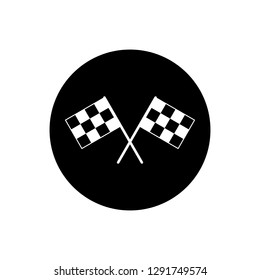 Start icon. Race flag icon. Competition sport flag line vector icon. Racing flag. Start finish flag