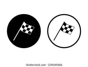 Start icon. Race flag icon. Competition sport flag line vector icon. Racing flag. Start finish flag
