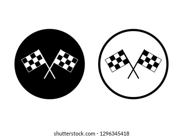 Start icon. Race flag icon. Competition sport flag line vector icon. Racing flag. Start finish flag