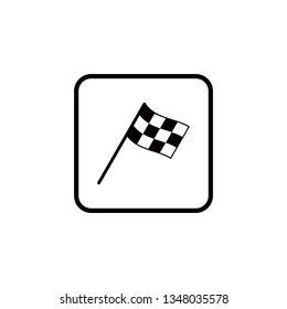Start icon. Race flag icon. Competition sport flag line vector icon. Racing flag. Start finish flag