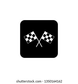Start icon. Race flag icon. Competition sport flag line vector icon. Racing flag. Start finish flag