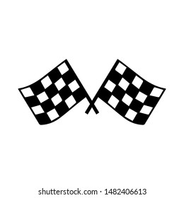 Start icon. Race flag icon. Competition sport flag line vector icon. Racing flag. Start finish flag