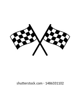 Start icon  Race flag icon  Competition sport flag line vector icon  Racing flag  Start finish  vector illustration