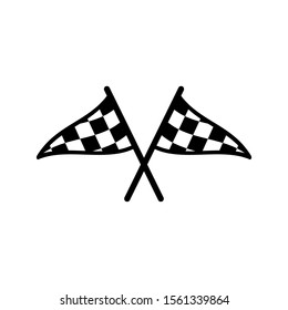 Start icon. Race flag icon. Competition sport flag line vector icon. Racing flag. Start finish. vector illustration
