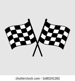 Start icon. Race flag icon. Competition sport flag line vector icon. Racing flag. Start finish. vector illustration