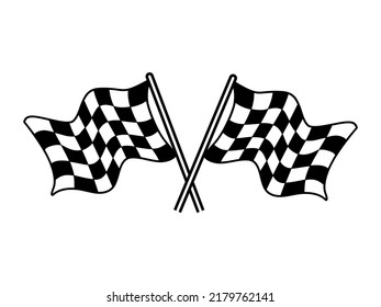 Start icon. Race flag icon. Competition sport flag line vector icon. Racing flag. Start finish. vector illustration