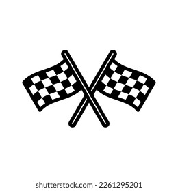 Start icon. Race flag icon. Competition sport flag line vector icon. Racing flag. Start finish. vector illustration