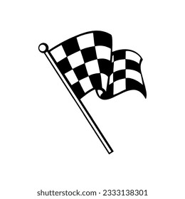 Start icon. Race flag icon. Competition sport flag line vector icon. Racing flag. Start finish. vector illustration