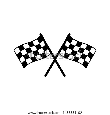 Start icon. Race flag icon. Competition sport flag line vector icon. Racing flag. Start finish. vector illustration