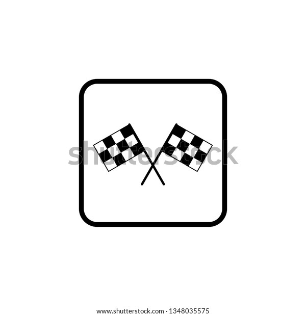 Start icon. Race flag\
icon. Competition sport flag line vector icon. Racing flag. Start\
finish flag