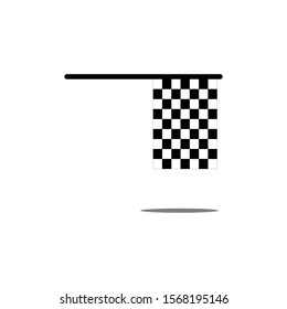 Start icon. Race flag symbol. Finish sign
