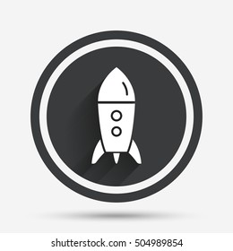 Start up icon. Startup business rocket sign.