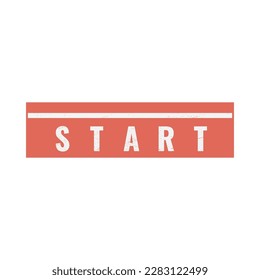 The start icon. Start symbol. Flat Vector illustration