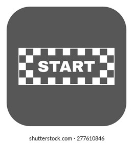 The start icon. Start symbol. Flat Vector illustration. Button