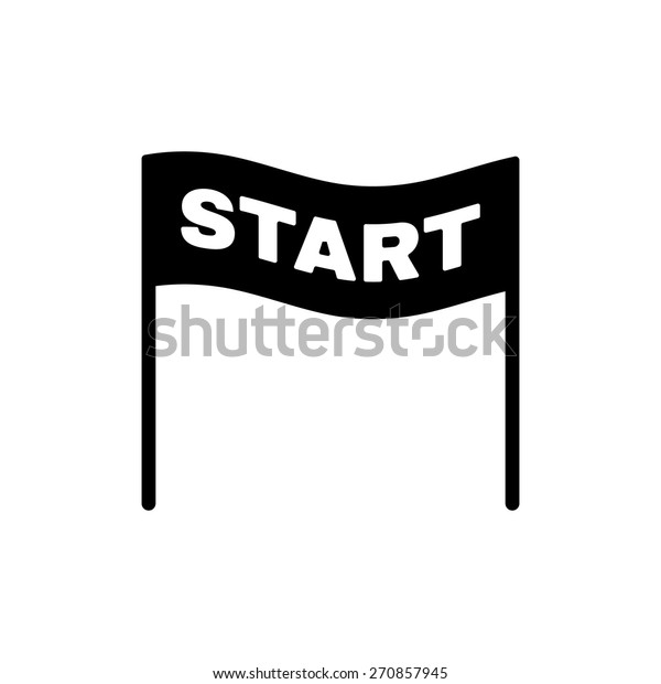 The\
start icon. Start symbol. Flat Vector\
illustration