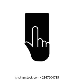 Start up icon. touch screen. glyph icon style. suitable for web page templates. simple design editable. Design template vector