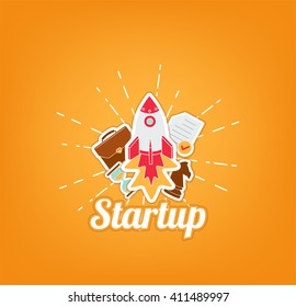 Start up icon vector illustration.