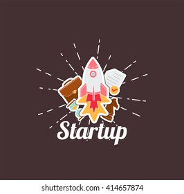 Start up icon vector illustration.
