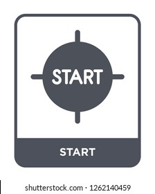 start icon vector on white background, start trendy filled icons from Strategy collection, start simple element illustration