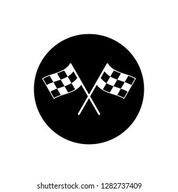 Start icon vector. Race flag icon. Competition sport flag line vector icon. Racing flag. Start finish flag
