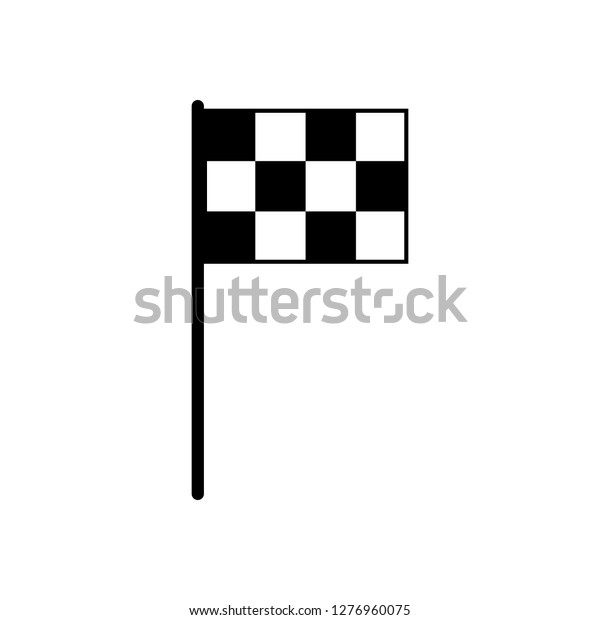 Start icon vector.\
Race flag icon. Competition sport flag line vector icon. Racing\
flag. Start finish flag
