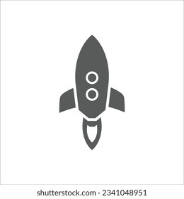 Start up icon vector, rocket, to the moon flat design. Eps 10 Editable.
