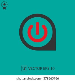 Start icon/power icon. Isolated vector illustration EPS 10.
