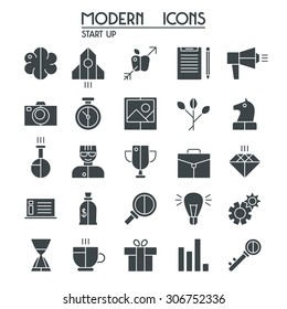 Start Icons Set Isolated On White Stock Vector (Royalty Free) 306752336 ...