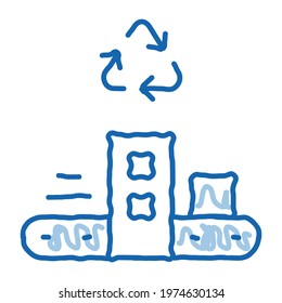 start of industry sketch icon vector. Hand drawn blue doodle line art start of industry sign. isolated symbol illustration
