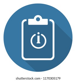 Start information. Vector icon.