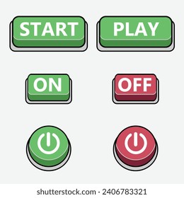 Start initiates, play triggers actions, on and off controls, and power supplies energy in the gaming world