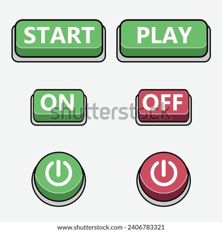 Start initiates, play triggers actions, on and off controls, and power supplies energy in the gaming world