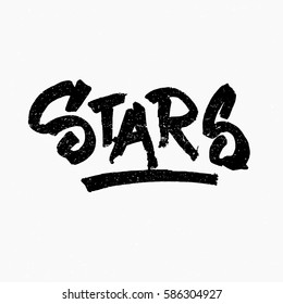 Start. Ink hand lettering. Modern brush calligraphy. Handwritten phrase. Inspiration graphic design typography element. Cool simple vector sign.