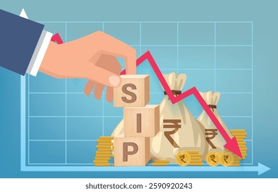Start Investment Today in SIP. Mutual Funds, Investing, Stocks, Finance Company Advertising, Marketing Design Templates Vector 