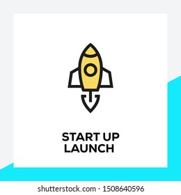 START UP LAUNCH AND ILLUSTRATION ICON CONCEPT
