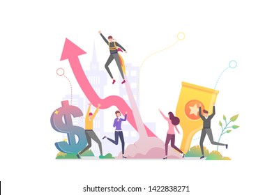 Start Up Launch Vector Concept Illustration, Suitable for web landing page, ui, mobile app, editorial design, flyer, banner, and other related occasion