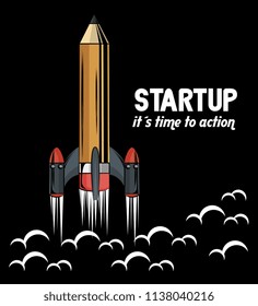 start up launcher pencil rocket