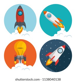 start up launcher set rockets