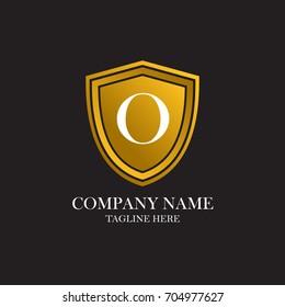 Start Letter O Gold Shielded Logo Stock Vector (Royalty Free) 704977627