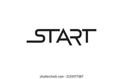 Letra START Typhography Texto Monograma Vector de diseño de logotipo